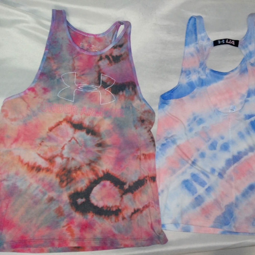 2 custom tie dye under armor